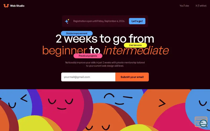 Screenshot of Web-studio-mentorship
