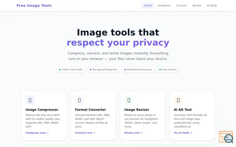 Screenshot of Free Image Tools