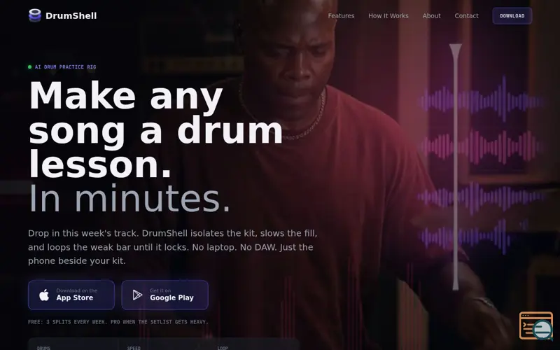 Screenshot of DrumShell