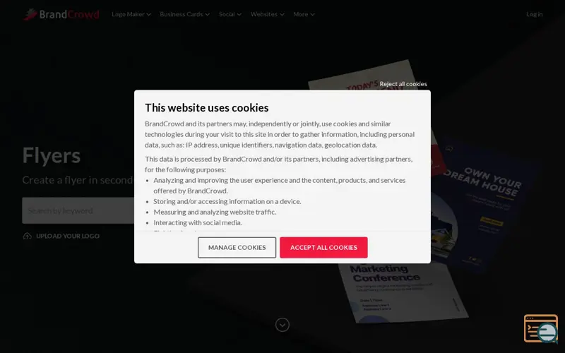 Screenshot of BrandCrowd