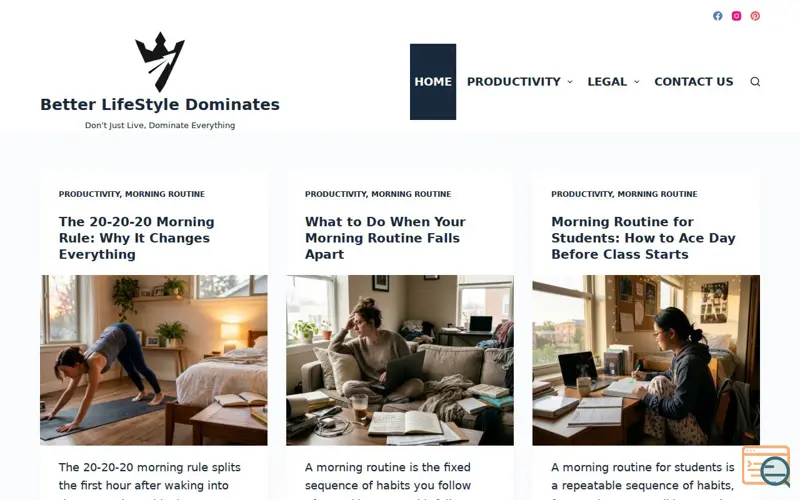 Screenshot of Better LifeStyle Dominates