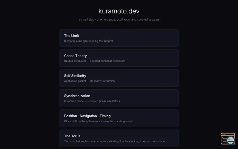 Screenshot of kuramoto.dev