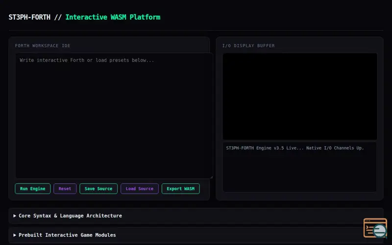 Screenshot of ST3PH-FORTH