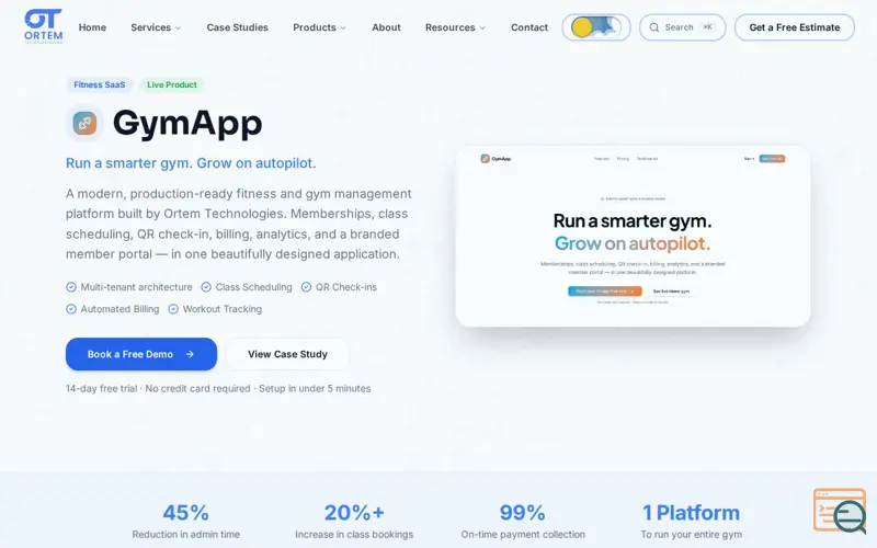 Screenshot of GymApp