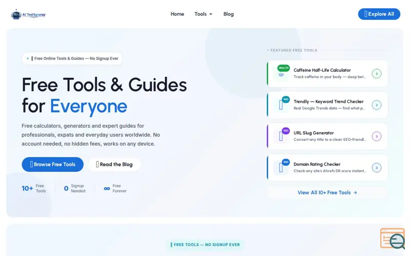 Screenshot of AI Tool Synergy