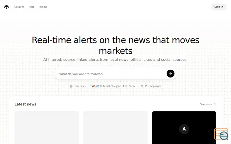 Screenshot of SentryDock