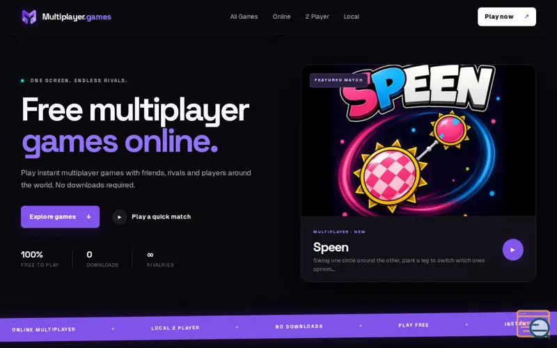 Screenshot of MultiplayerGames.xyz