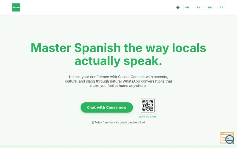 Screenshot of Causa