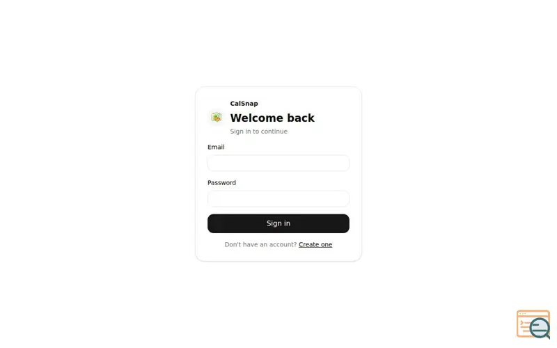 Screenshot of CalSnap 