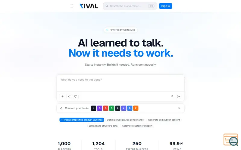 Screenshot of Rival.io
