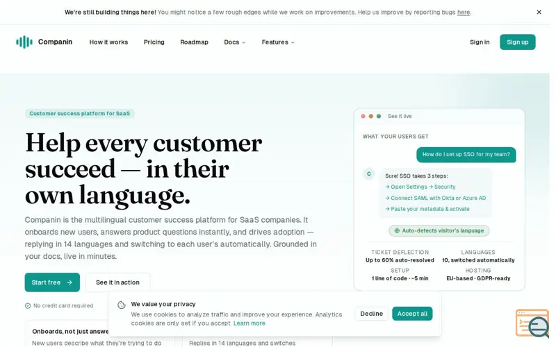Screenshot of Companin