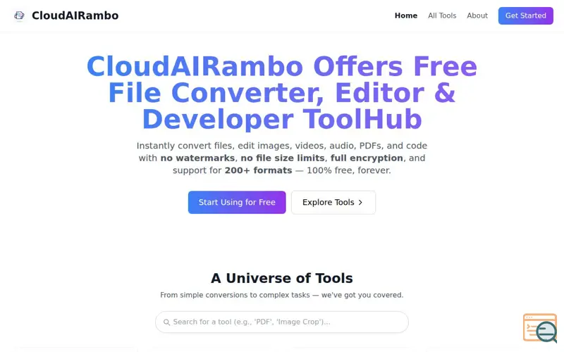 Screenshot of CloudAiRambo