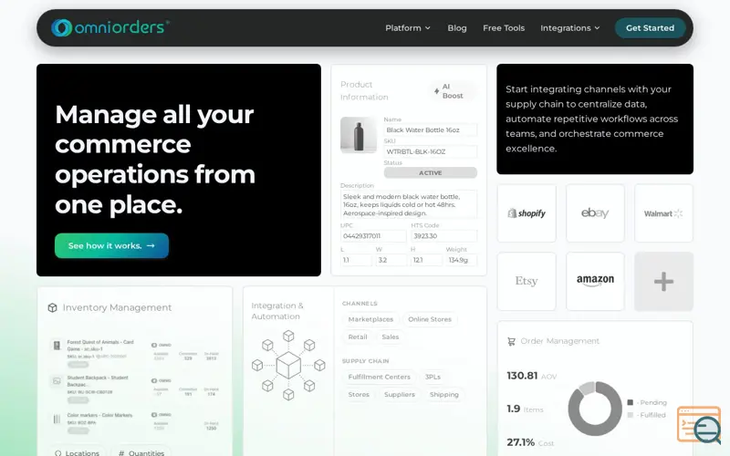 Screenshot of OmniOrders
