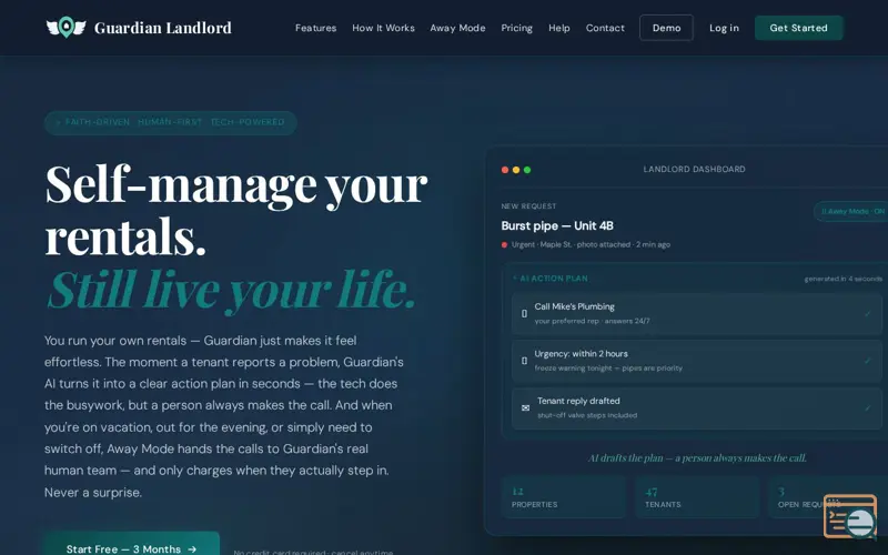 Screenshot of Guardian Landlord