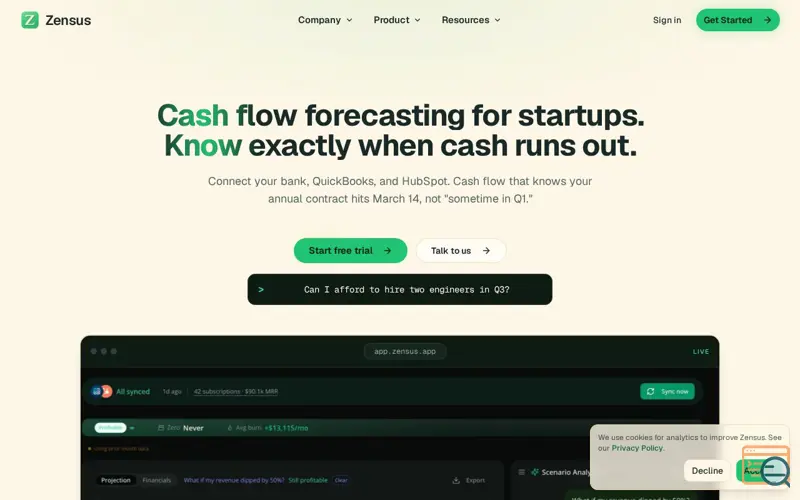 Screenshot of Zensus
