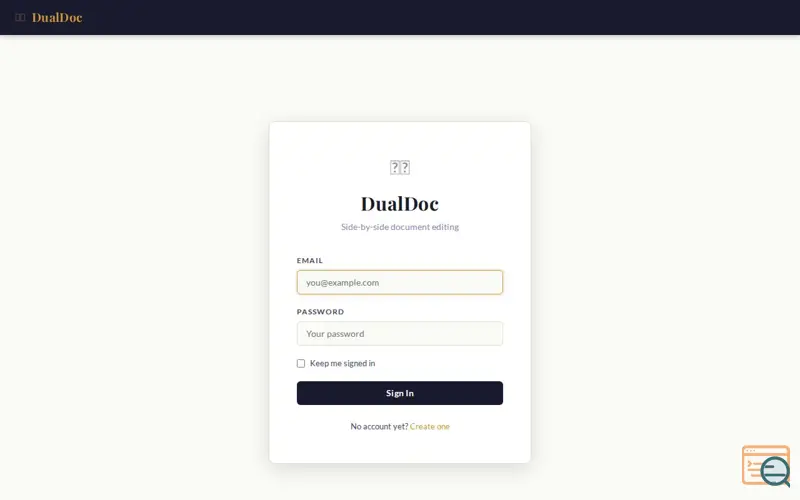 Screenshot of DualDoc