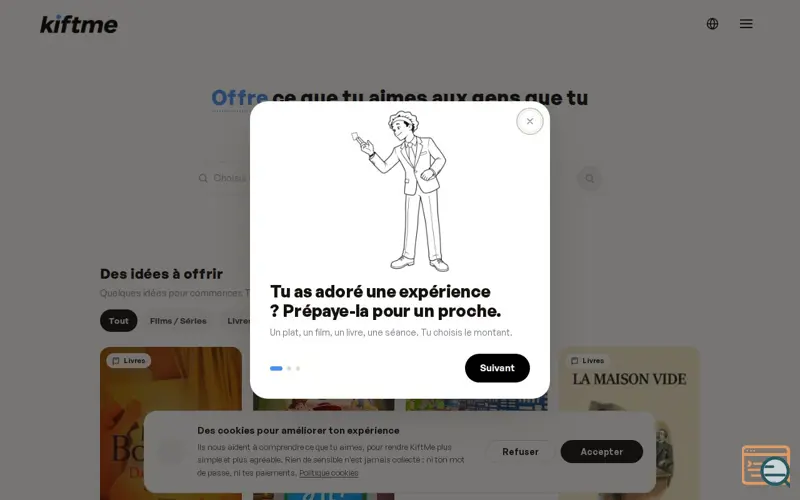 Screenshot of KiftMe