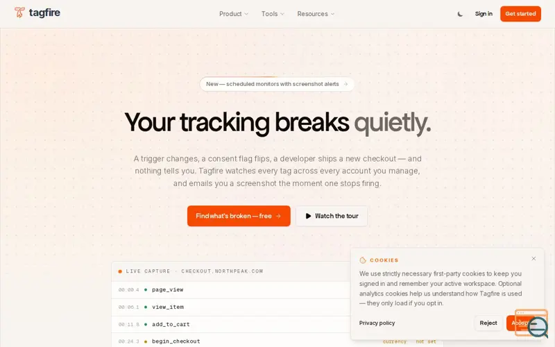 Screenshot of Tagfire