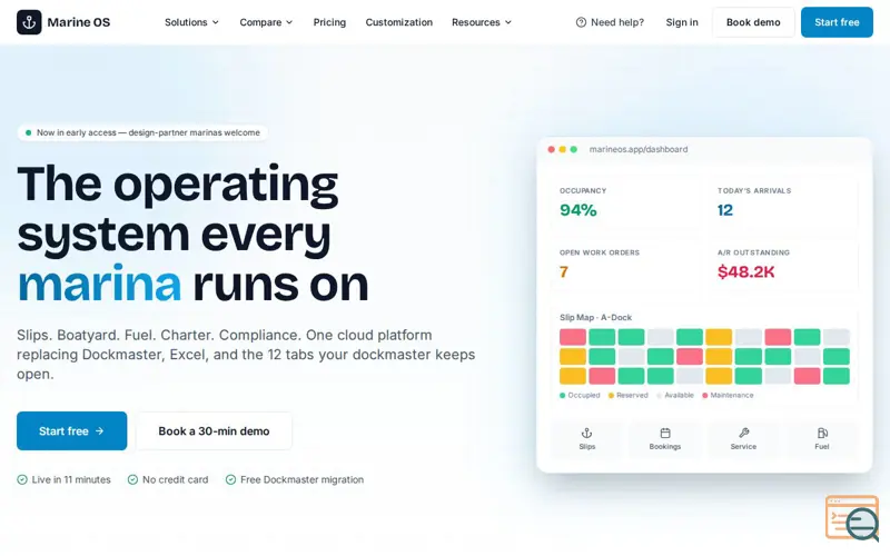 Screenshot of Marine OS