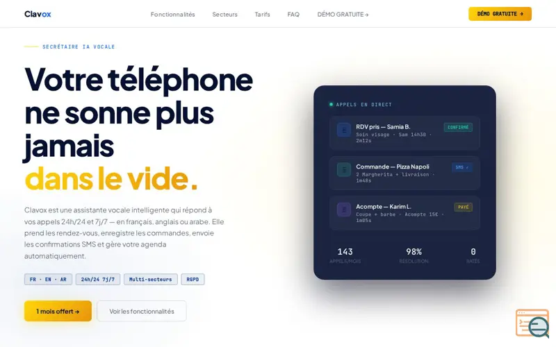 Screenshot of Clavox