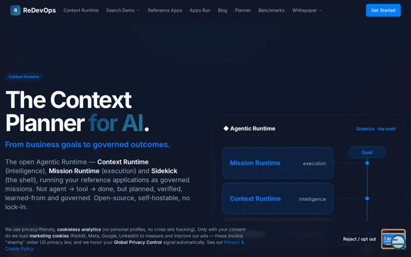 Screenshot of ReDevOps – Agentic Runtime