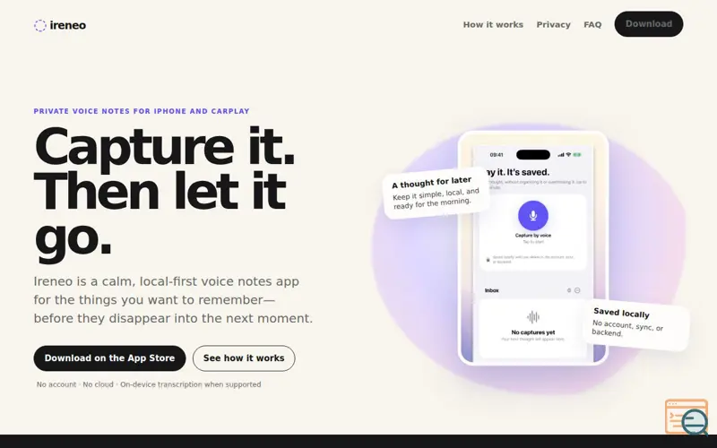 Screenshot of Ireneo