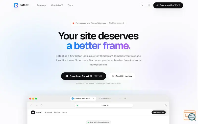 Screenshot of SafariX