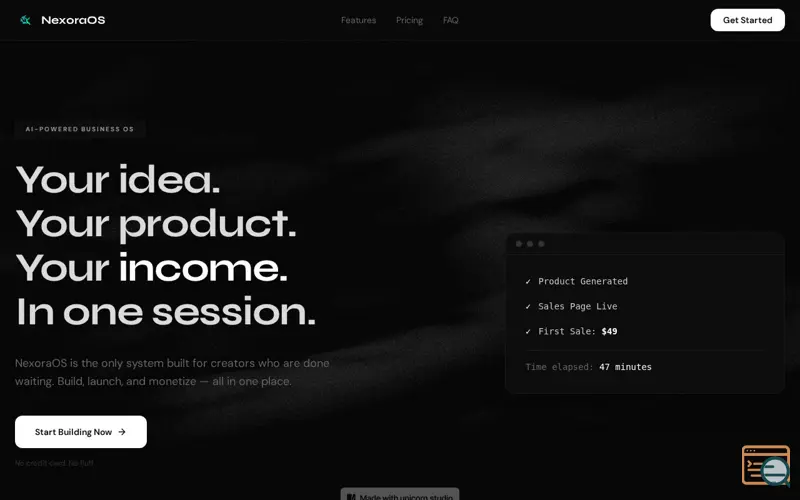 Screenshot of NexoraOS