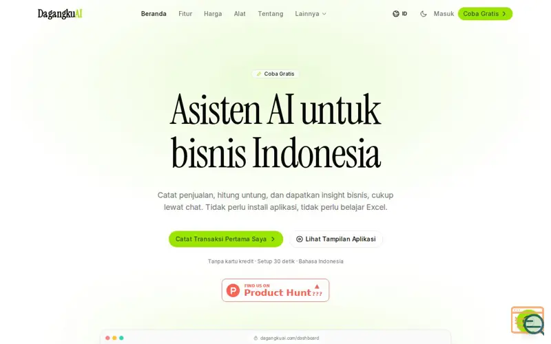 Screenshot of Dagangku AI