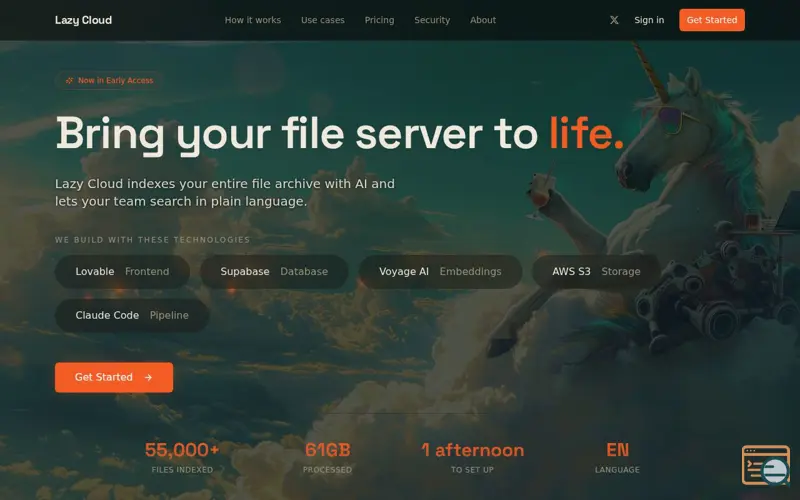 Screenshot of Lazy Cloud