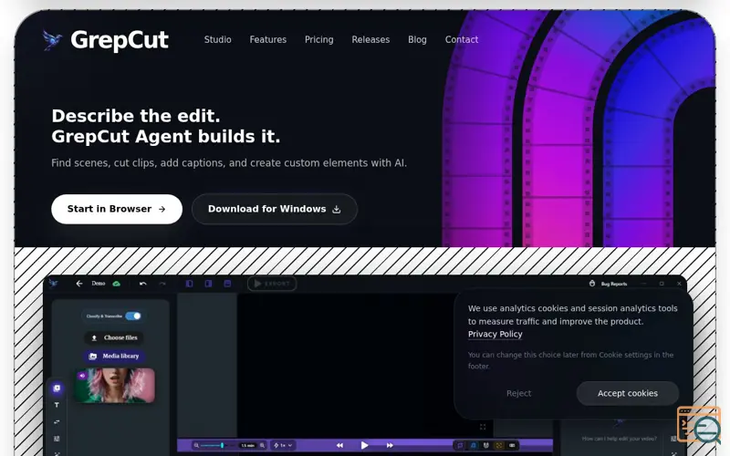 Screenshot of GrepCut