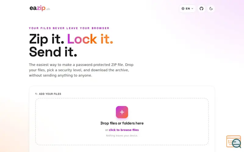 Screenshot of Eazip