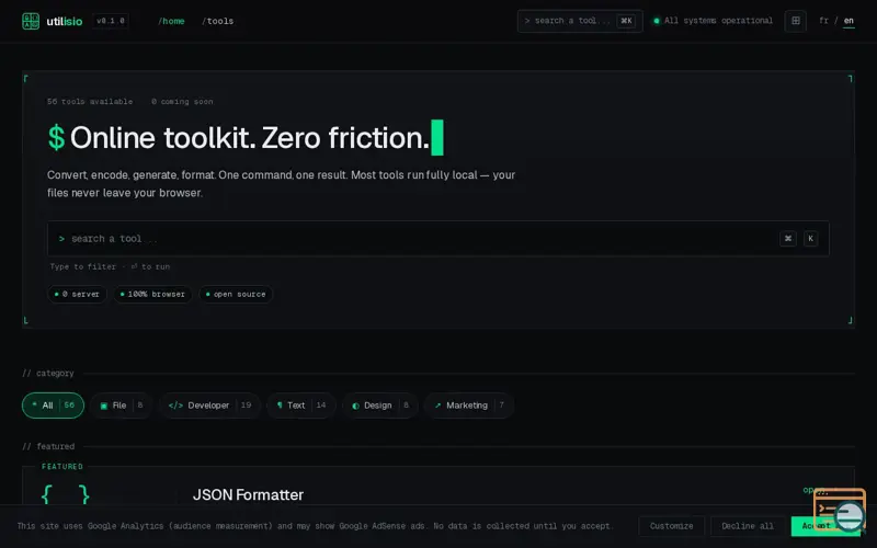 Screenshot of Utilisio
