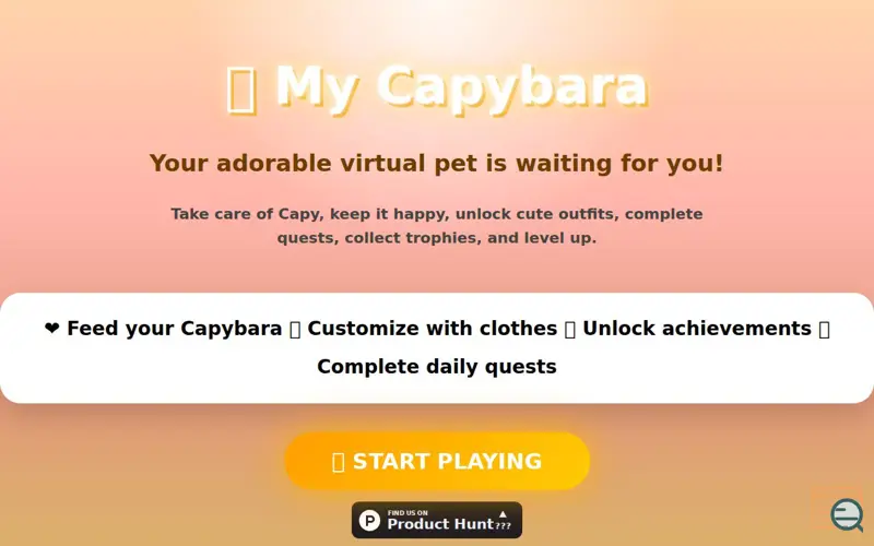 Screenshot of  My Capybara)