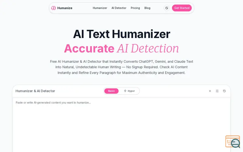 Screenshot of Humanize 