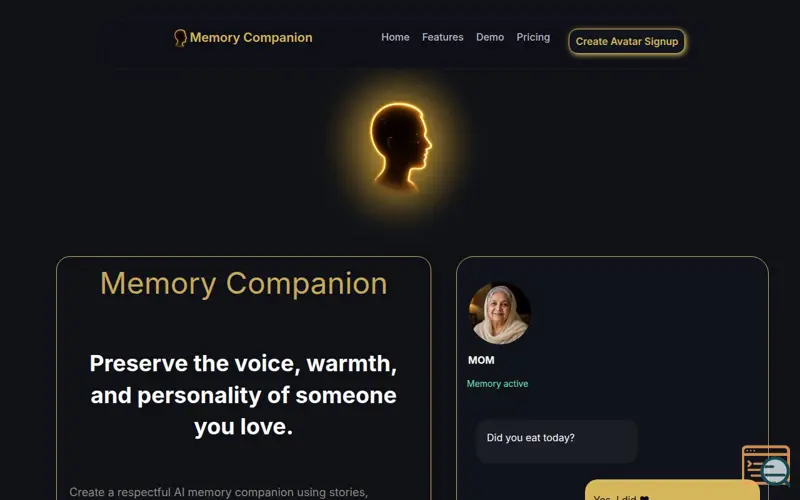 Screenshot of Memory Companion