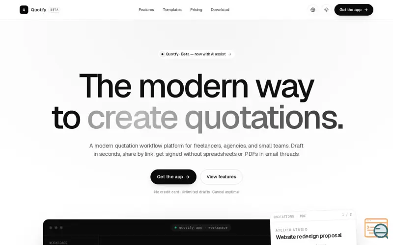 Screenshot of Quotify