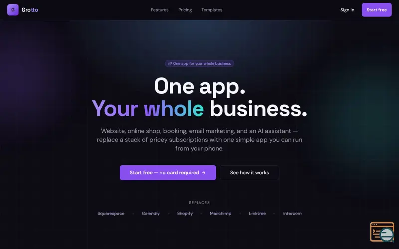Screenshot of Grotto — Your whole business in one app