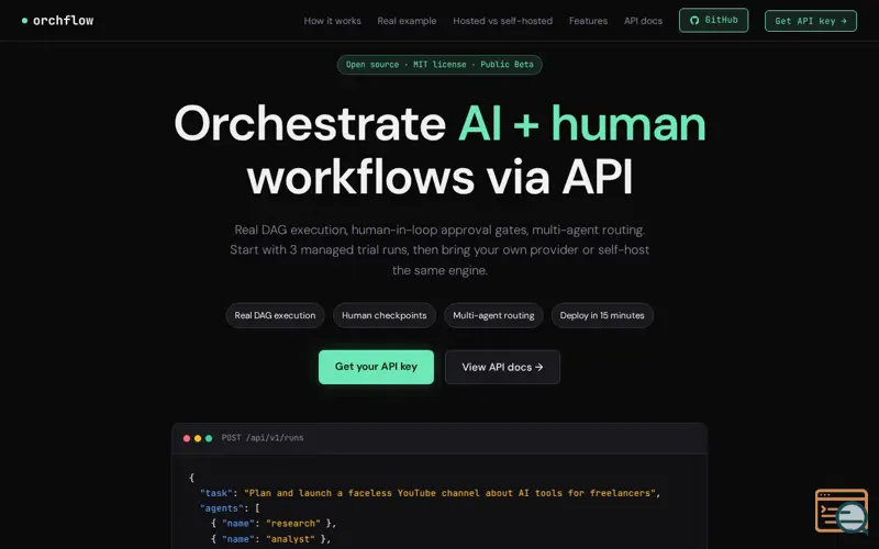 Screenshot of Orchflow