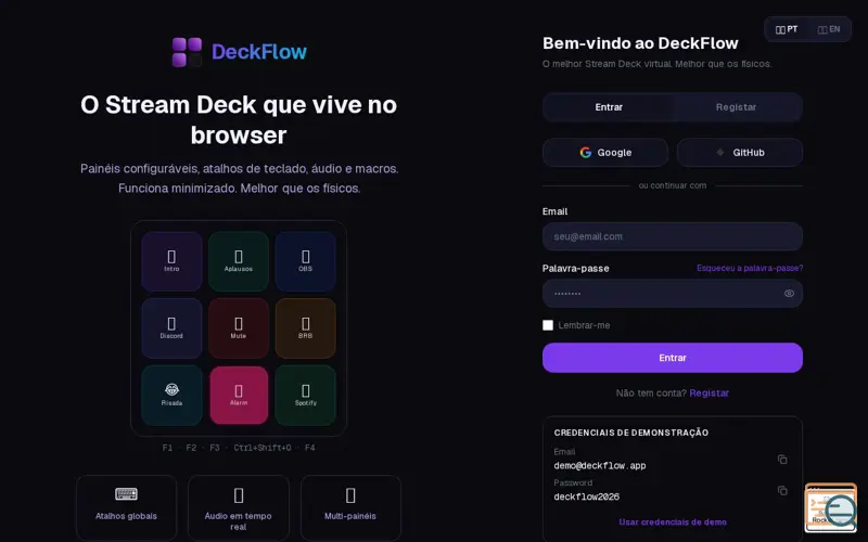 Screenshot of DeckFlow