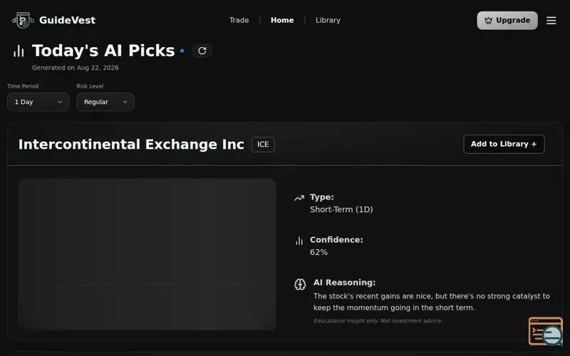 Screenshot of Guidevest