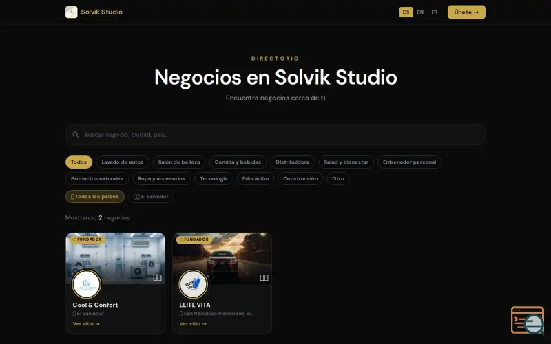 Screenshot of SolvikSite