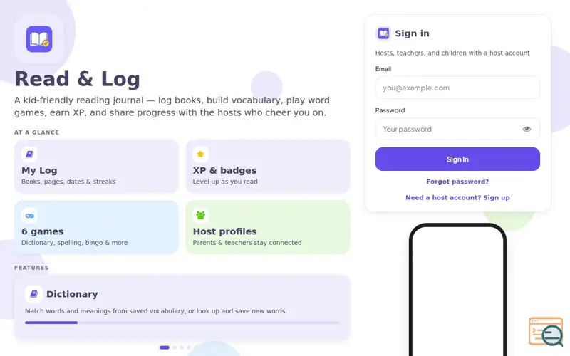 Screenshot of Read & Log