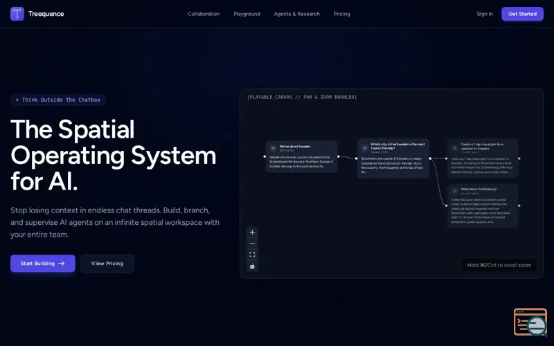 Screenshot of Treequence AI