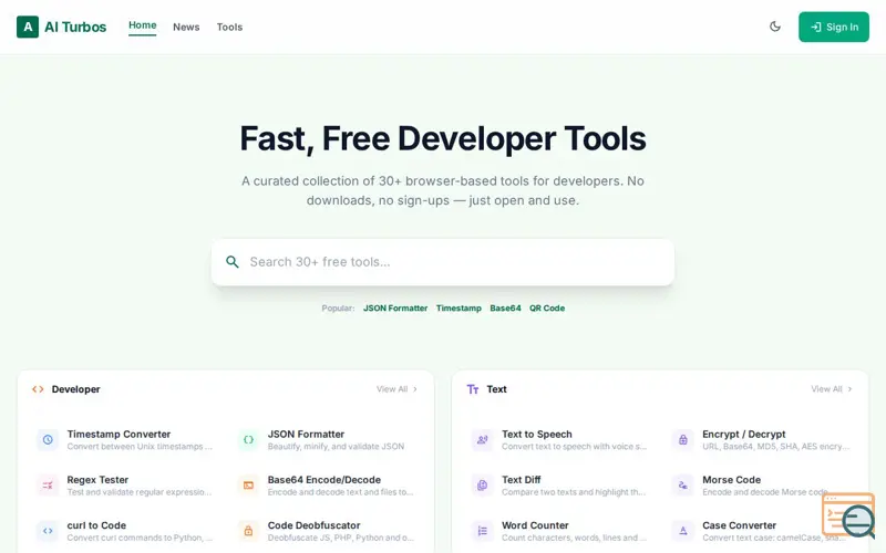 Screenshot of AI Turbos, a launch using ExchangeRate-API