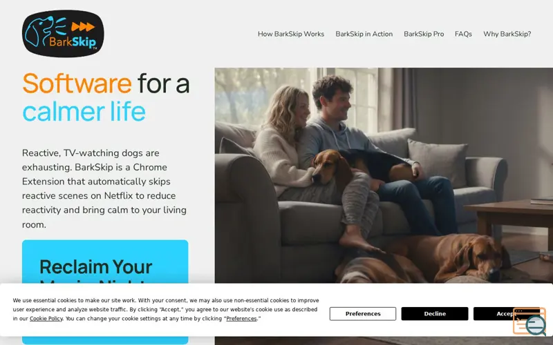 Screenshot of BarkSkip