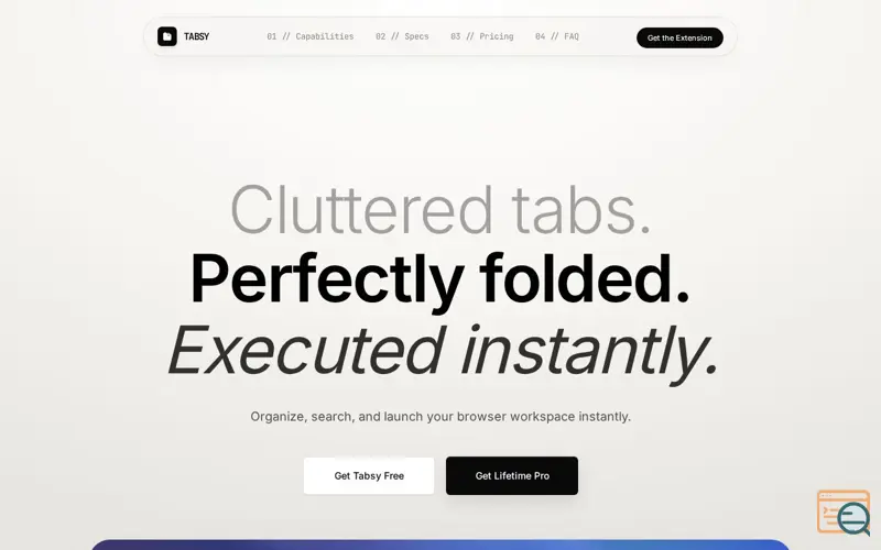 Screenshot of Tabsy