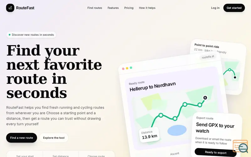 Screenshot of RouteFast, a launch using KEDA