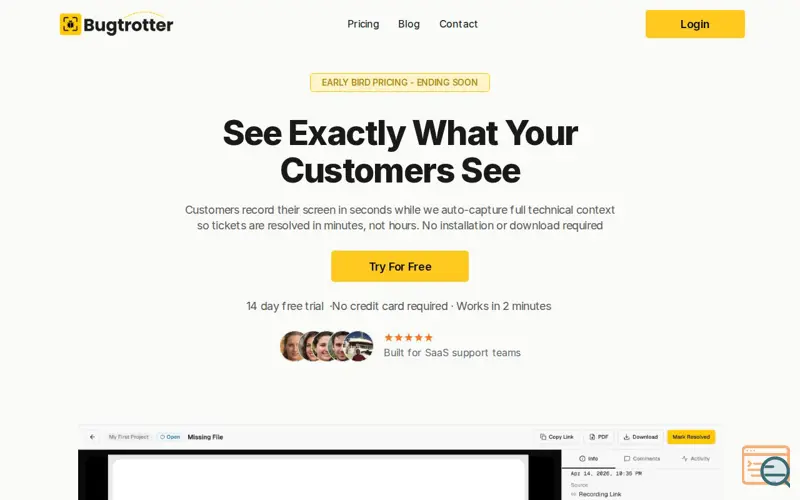 Screenshot of Bugtrotter