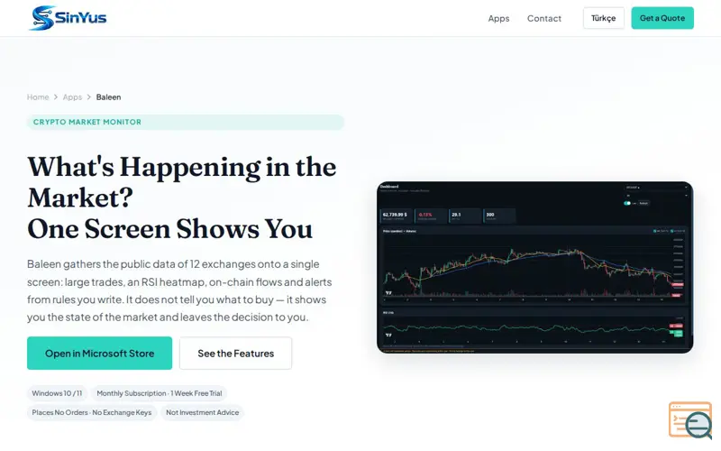 Screenshot of Baleen